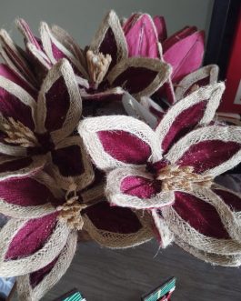 Bico de papagaio bordô 15cm